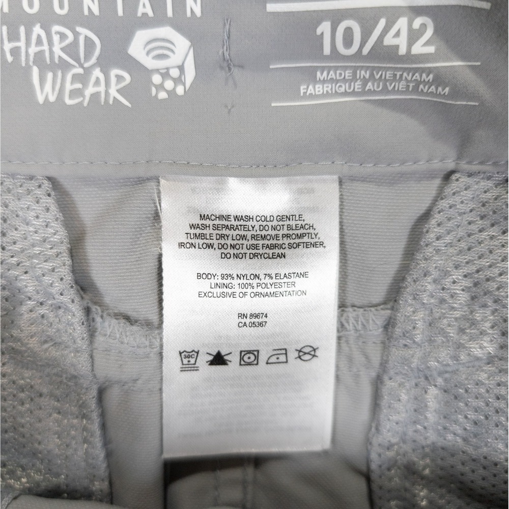 Mountain Hardwear Hiking Skirt Womens 10 Gray Water Repellent Unlined Bottoms - Picture 3 of 9